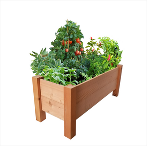 Ninku 1' x 4' x 16"  Redwood Elevated Garden Bed