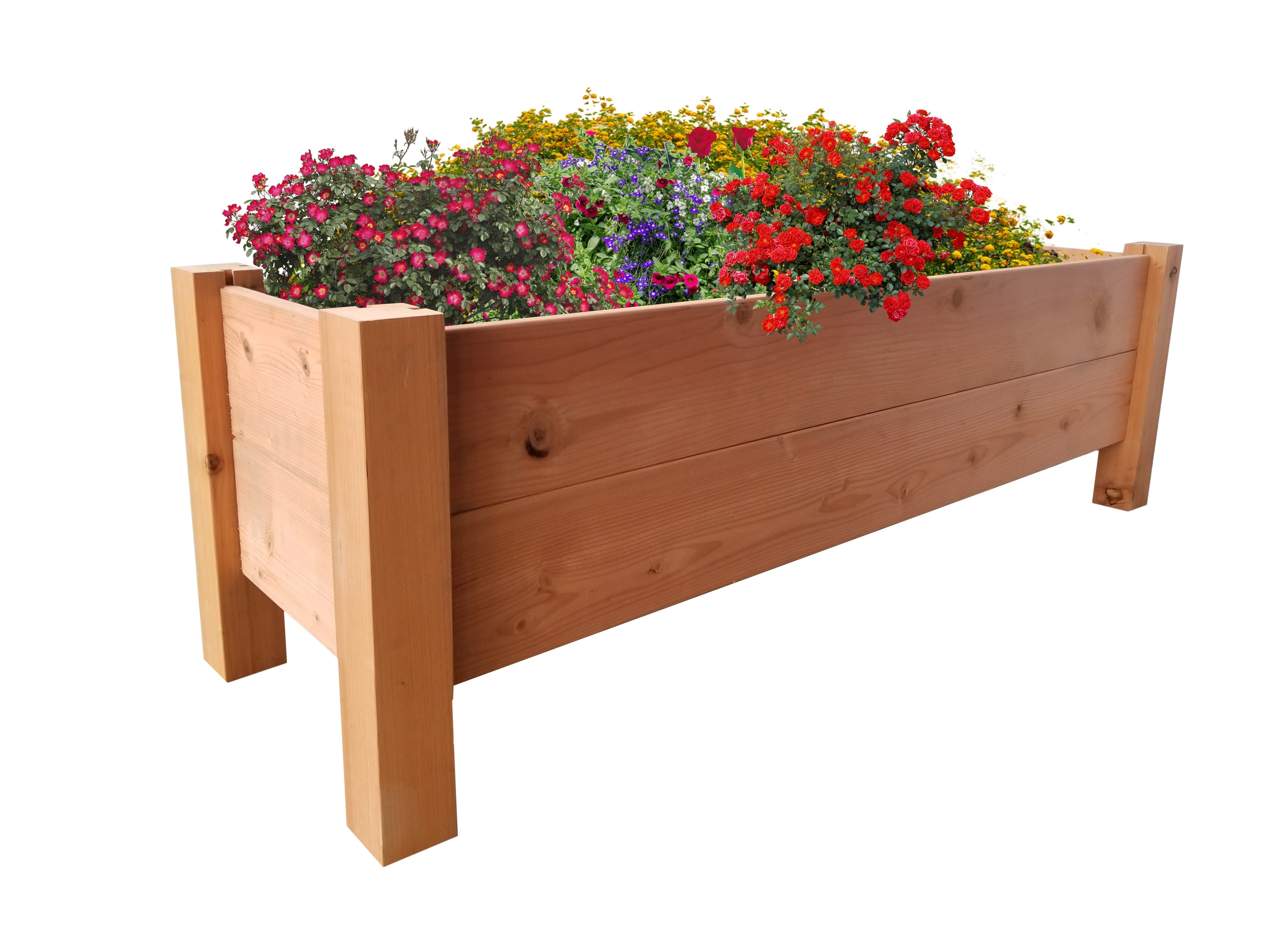 Ninku 1' x 4' x 16"  Redwood Elevated Garden Bed